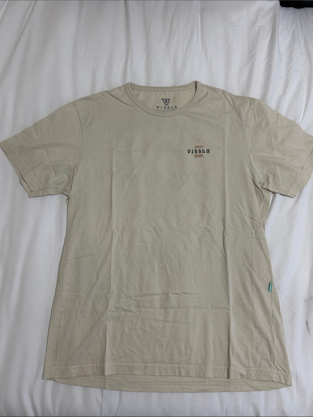 VISSLA Cream Short Sleeve Crew Tee